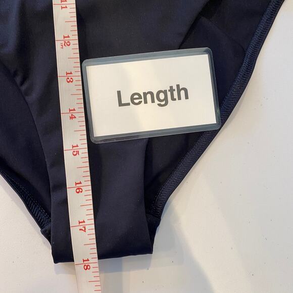 Tommy Hilfiger Logo Halter One Piece Swimsuit in Navy Blue Stretchy size S NWT - Picture 11 of 14